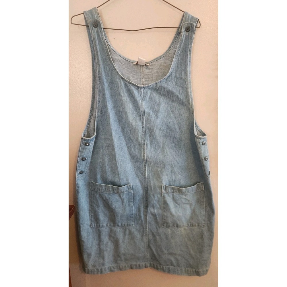 Vintage Stampede Medium USA Made Western‎ Denim LightWash Side Button Mini Dress
